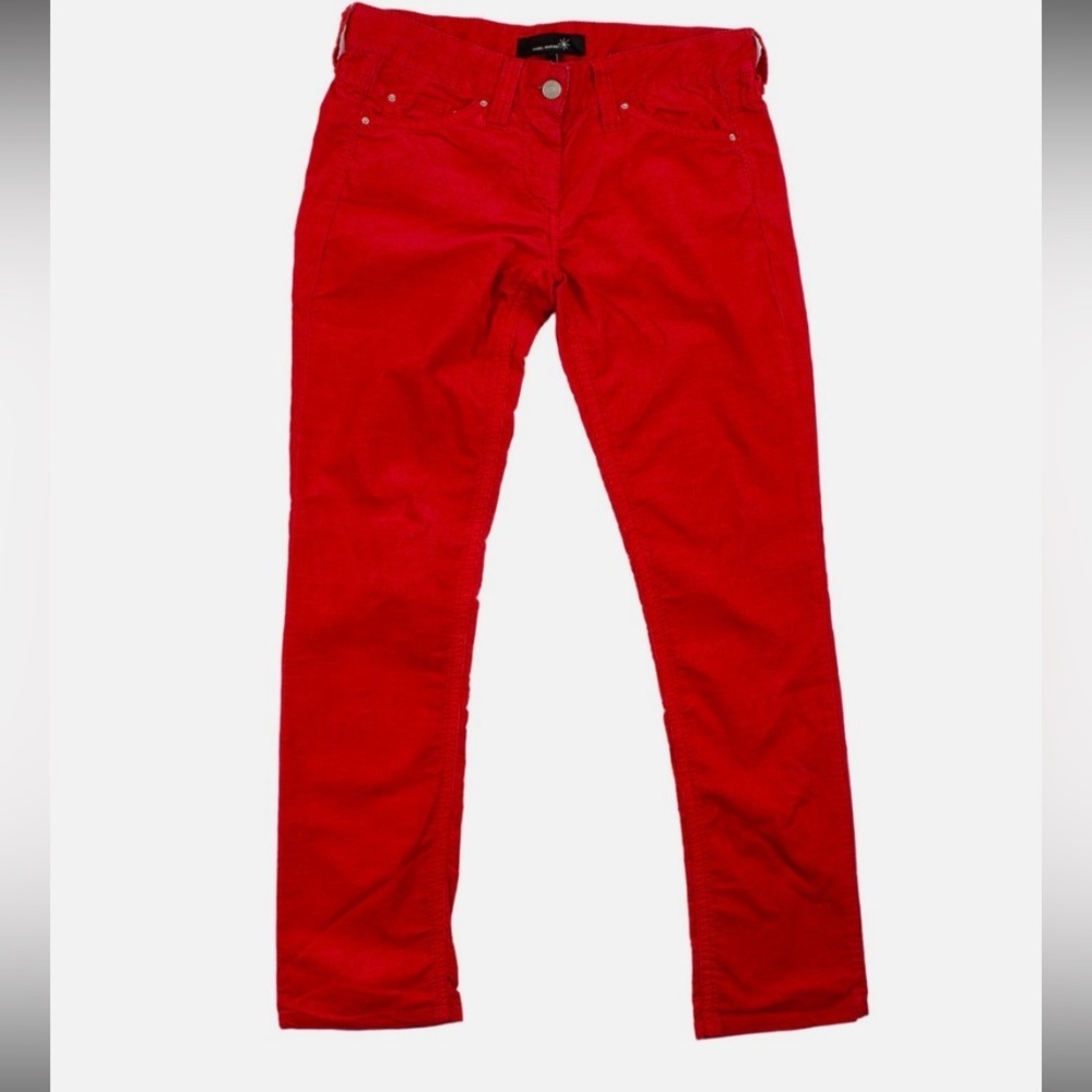 Isabel Marant LOW RISE U TURN Red corduroy skinny pants fall 300$ casual boho